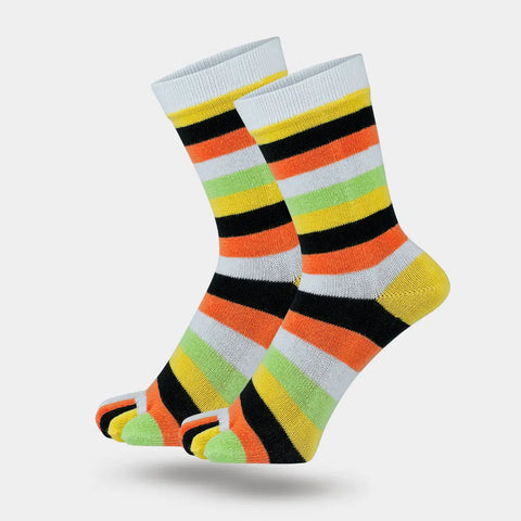 GoWith-sock-with-toes-yellow-striped-2-pairs