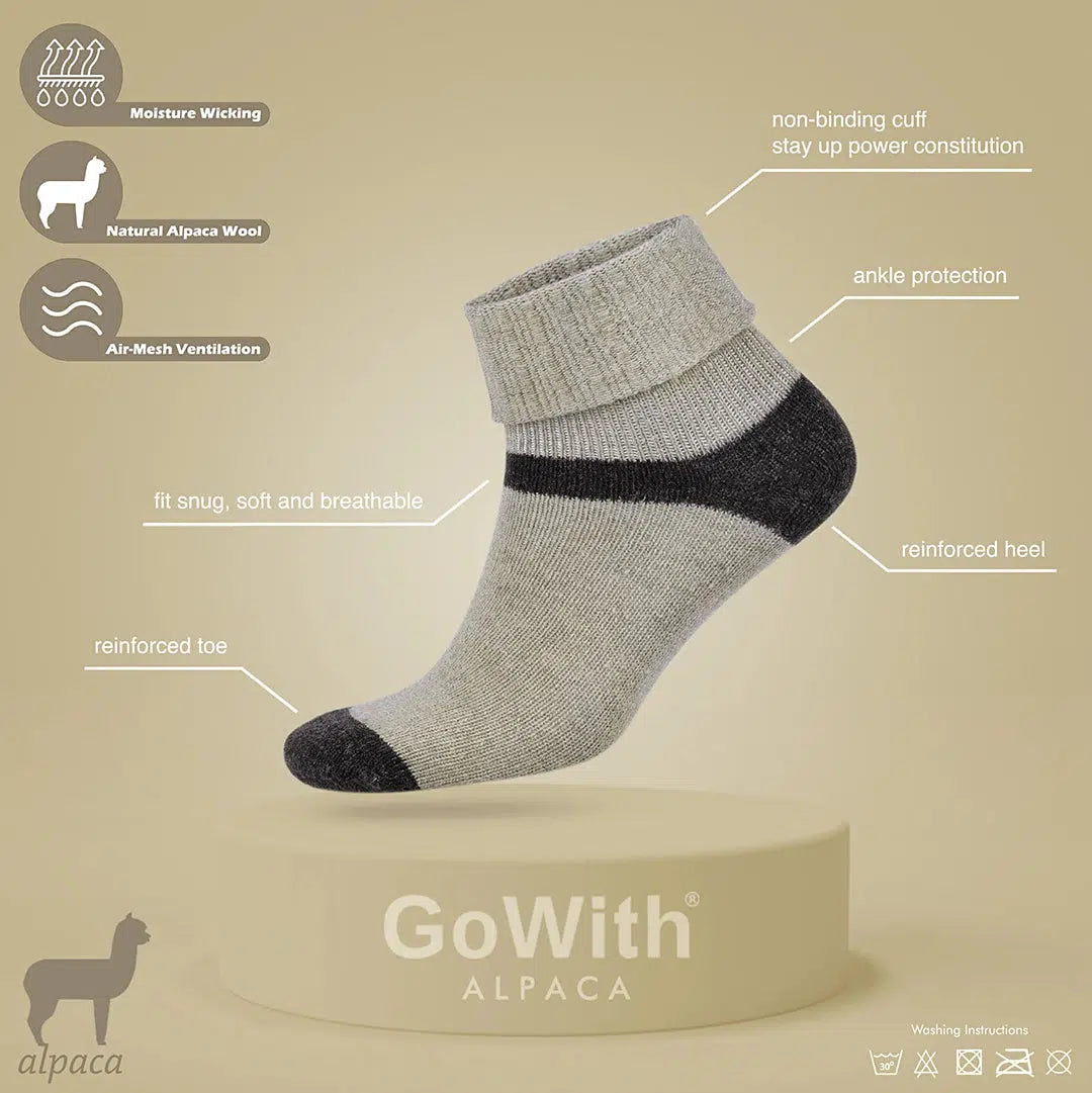 Hollow Alpaca Socks Compression Socks Men HOLLOW Alpaca No Show