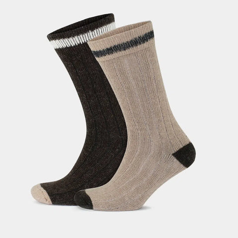 GoWith-thin-hiking-socks-brown-beige-2-pairs