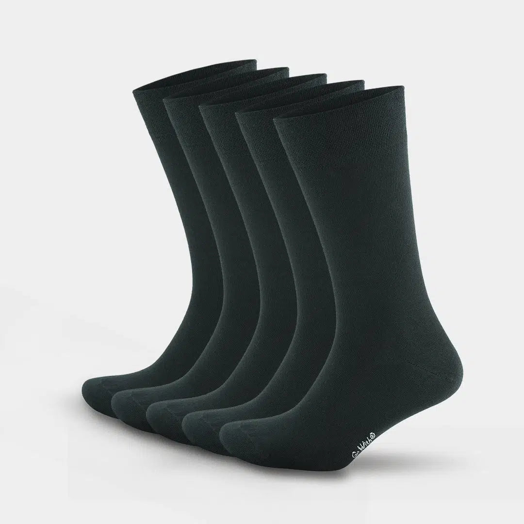 GoWith-unisex-cotton-black-dress-socks-5-pairs