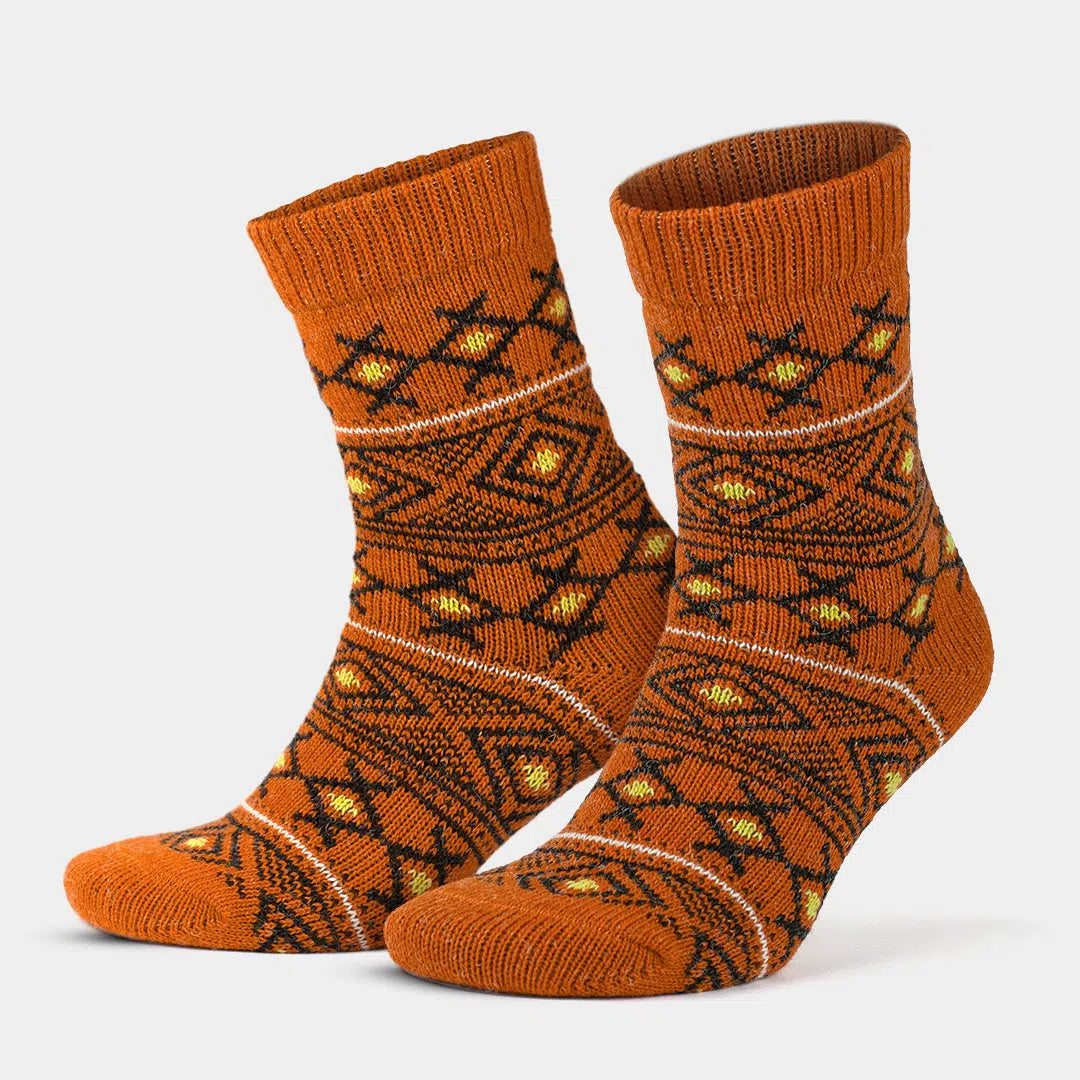 GoWith-vintage-nordic-socks-orange-1-pair