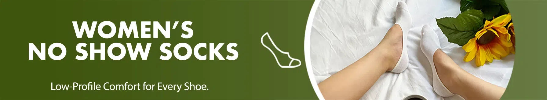 GoWith women's no show socks collection banner desktop